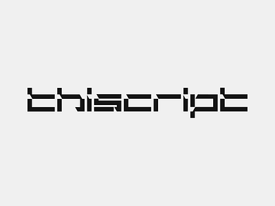 Thiscript branding identity lettering logo logotype typography wordmark