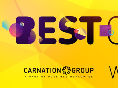 Best of the Year card abstract carnacolors type
