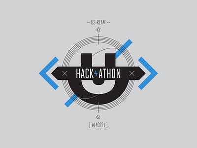 Hackhaton logo for Ustream hackathon illustration logo typography ustream