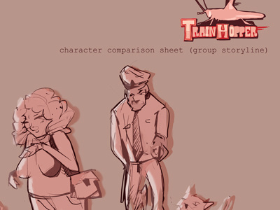 TrainHopper - character comparison sheet
