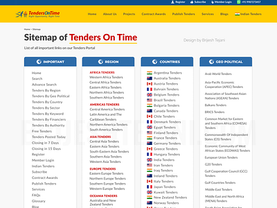 Sitemap Design | Tenders On Time branding design figma figma design figma india figmadesign figmaindia map site sitemap tender tenders ui ux website