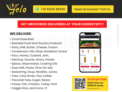 Yelo E-commerce Poster Design b2b b2b website b2c design designer ecommerce figma figma design figma india figmadesign figmaindia food food app foodie india poster poster a day poster design posters yelo