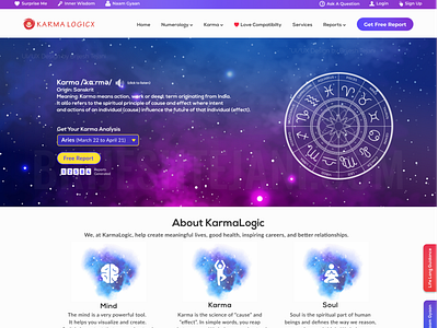 Karma & Numerology Design | UI UX Mastery