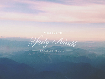 Forty Ninth Parallel Studio 49 49th brand brand identity logo mountains parallel studio