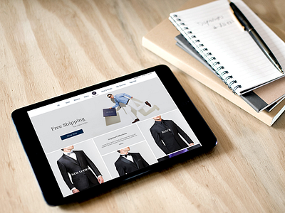 Website for Custom Tailored Suits custom ecommerce fashion grid men shop suits tailored ui ux website