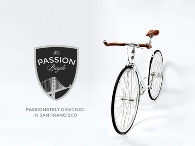 Bicycle Shield for Passion Bicycle badge bicycle bike brand logo passion product san francisco shield vintage