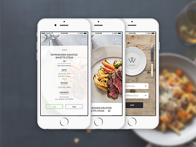 Food Discovery App app clean discover food ios menu minimalist mobile ui ux