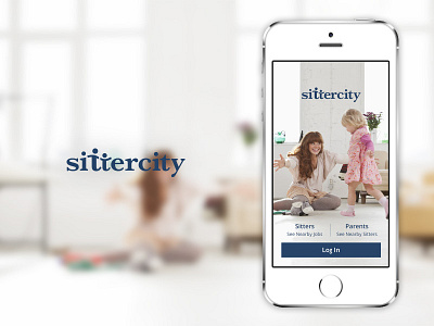 Sittercity Mobile App app babysitting childcare clean ios log in minimal sittercity ui ux