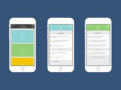 Cue App Sittercity babysitting childcare cue cards ios mobile sittercity to do ui ux