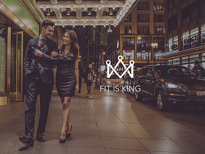 Fit is King brand branding clothing crown fashion identity king logo men menswear