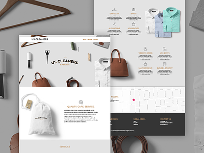US Cleaners clean cleaners clothes minimalist ui ux website