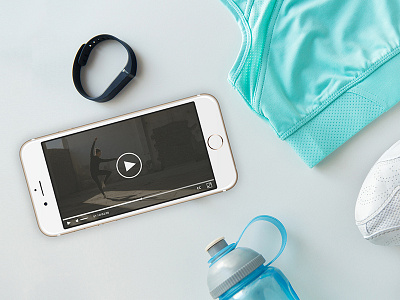 Video Player UI clean fitness ios iphone minimal player ui ux video