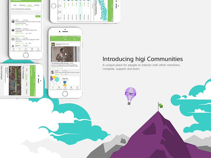 Healthcare Community leaderboard chat feed fitness ios mobile ux ui community healthcare
