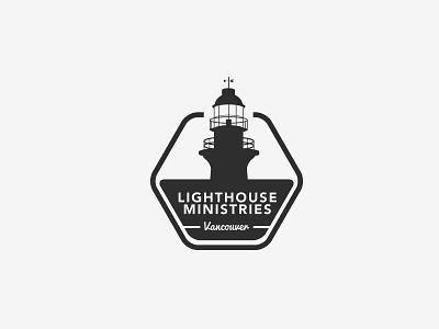 Lighthouse Ministries Logo christian church hexagon lighthouse logo ministry vancouver