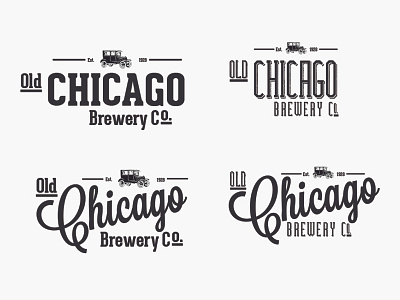 Old Chicago Brewery Co. beer brewery chicago logo vintage