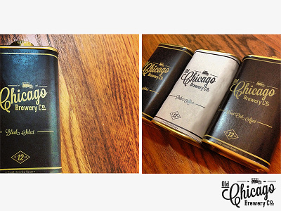 Old Chicago Brewery Co. Package Design beer brewery can chicago old packaging tin vintage