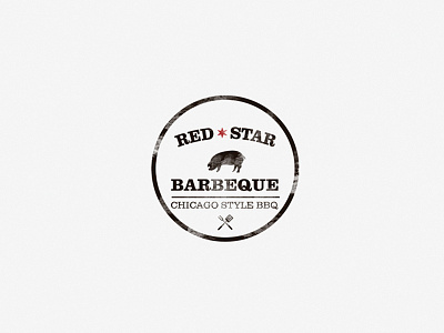 Red Star Barbeque: Chicago Style BBQ barbeque bbq chicago logo pig