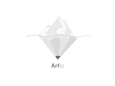 Artic Logo B&W arctic art artic iceberg logo pencil