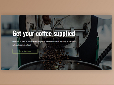 Landing Page for Coffee Subscription Service design web