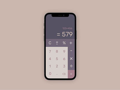 Standard Calculator for Mobile Phone app design
