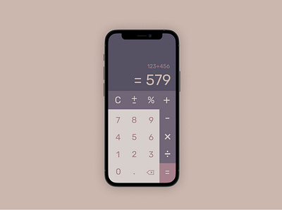 Standard Calculator for Mobile Phone app design