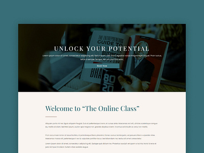 Website for Online Class design ui web