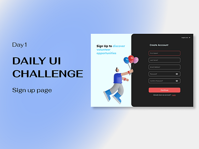 001- Sign Up Page ( Daily UI Challenge )