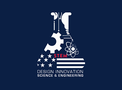 Logo Design: STEM Science & Technology brand identity brand logo branding department of defense design government government project graphic design logo logo design navy science and technology stem vector