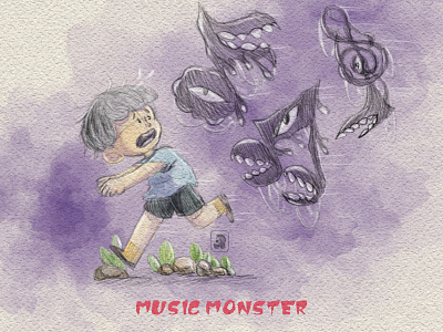 music monster characterdesign illustration
