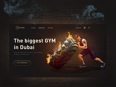 Landing page for a GYM