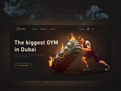 Landing page for a GYM design gym landing landing design landing page ui landingforgym landingforsport landingpage sport webdesigner