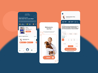 Vet Pet App app design pet app pet landing vet app vet pet app