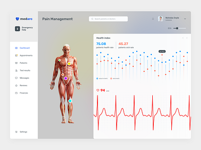 Medarc Health Record System branding branding agency branding and identity clean dashboard design medical medical app medicine minimal ui uiux ux webdesign website design