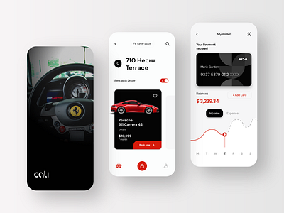 Cali book branding branding and identity car cars clean design finance ios minimal ui ux