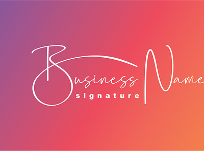 Business Signature logo design brand logo design creative design icon illustration logo design modern logo signature logo design vector