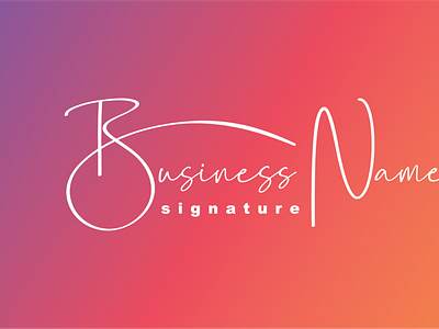 Business Signature logo design