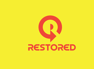 restored awesome brand logo design creative design icon modern logo red restore