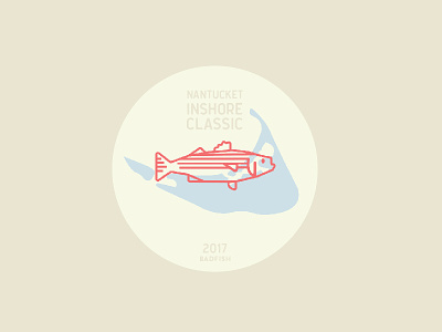 Nantucket Inshore Classic Sticker fishing fly fishing nantucket striped bass