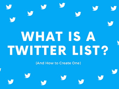 What is a Twitter List (Blog Banner)