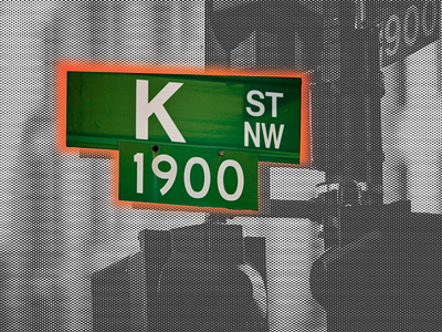 K Street Sign Concept canva canva template concept corruption design dots k street lobbying washington dc