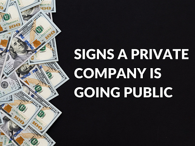 Signs a Private Company is Going Public Post | Bank Newsletter bank banking canva template design featured image financial ipo money newsletter template