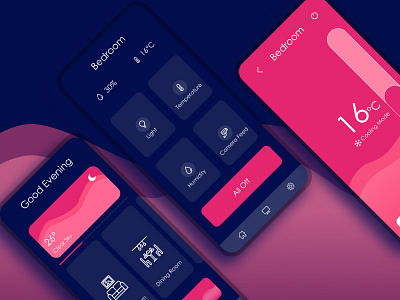 Smart Home UI app art design flat graphic design illustration illustrator minimal ui ux