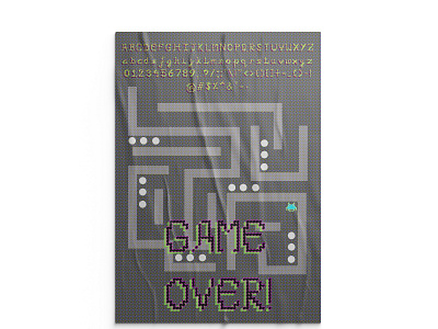 Game Over - Font Design design font design graphic design type typeface typeface design typography typography art