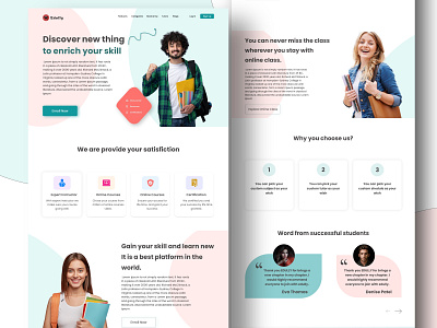 online learning landing page