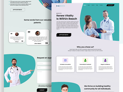 medico  medical center landing page