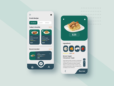 Food recipe app food app food recipe mobile app design recipe app design