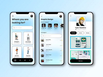 Professional hire app design hire app professional hire