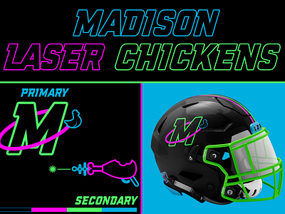 Madison Laser Chickens helmet