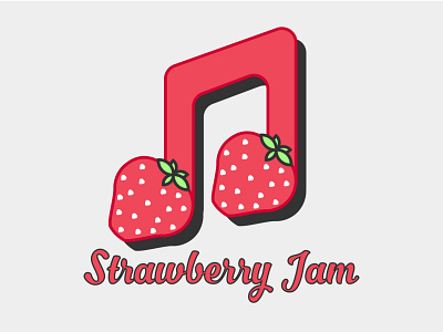 5 Hours Logo Challenge #4 - Strawberry jam brand brand design brand identity branding branding design identity identity branding identity design logo logo design logodesign logos logotype