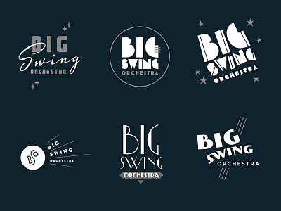 Big Swing Orchestra 1930s 1940s 30s 40s art deco big band gatsby identity jazz lindy hop logo swing